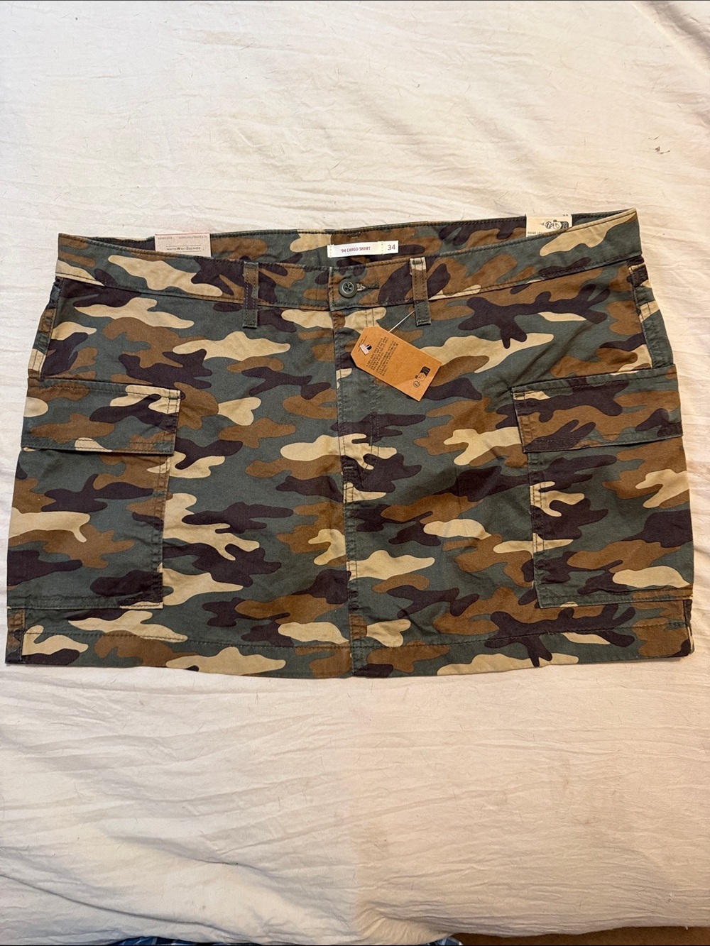 Levi's Camouflage Mini Skirt - Green, Brown, Tan